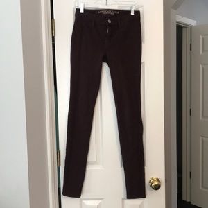 AE maroon jeggings